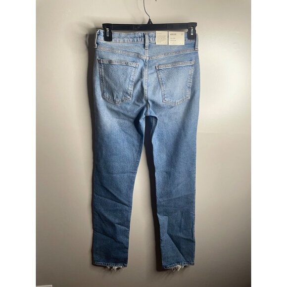 NWT Agolde Lyle Low Rise Slim Low Stretch Blue Jeans In Hour Size 27 - Picture 4 of 6